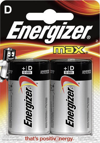 Energizer Max Алкални Батерии D 1.5V 2бр