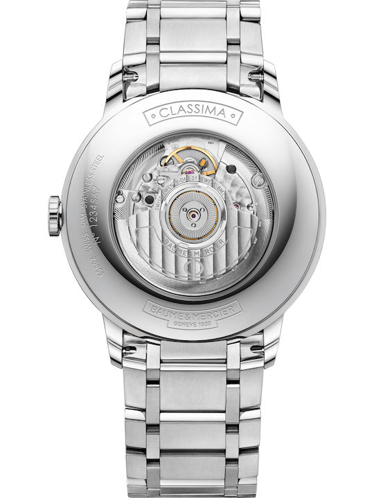 Baume & Mercier Classima Dual Time Мъжки часовник Автоматичен с Метална гривна Baume & Mercier Classima Dual Time Мъжки часовник Автоматичен с Метална гривна