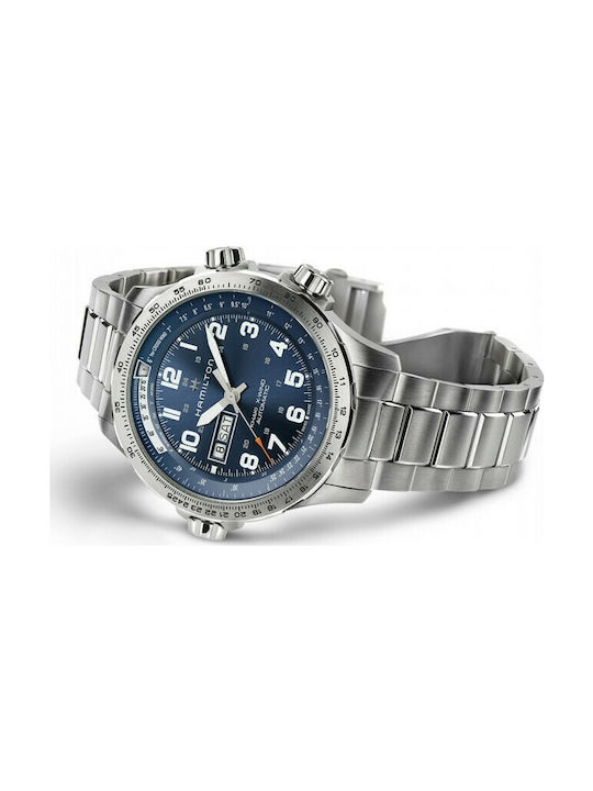 Hamilton Khaki Aviation X-Wind Day Date Часовник Автоматичен с сребърен Метална верижка