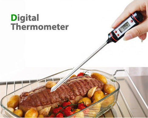 Digital Cooking Thermometer with Probe -50°C / +300°C Black