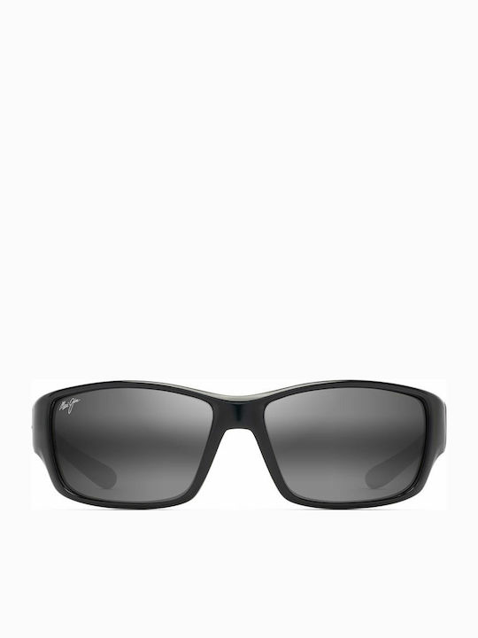 Maui Jim Local Kine Sonnenbrillen mit Schwarz Rahmen und Schwarz Polarisiert Linse 810-07E