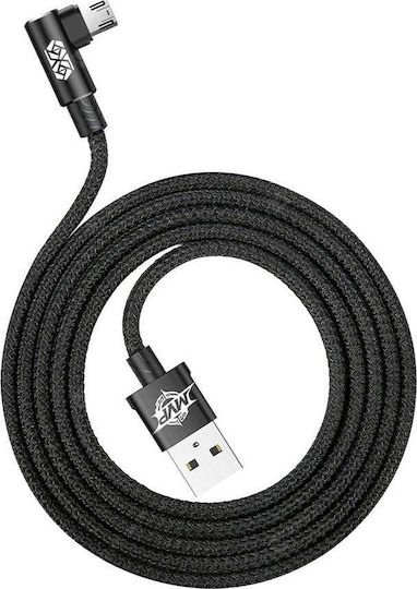 Baseus MVP Плетена USB 2.0 до микро USB кабел Черен 2м (CAMMVP-B01) 1бр