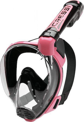 CressiSub Μάσκα Θαλάσσης Full Face Duke Dry S/M σε Μαύρο/Ροζ χρώμα