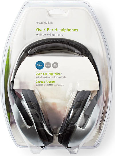 Nedis Wired Over Ear Headphones Black / Silver
