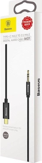 Baseus Yiven USB 2.0 Kabel USB Typ-C männlich 3,5mm Schwarz 1,2m CAM01-01