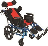 Mobiak Scaun Cu Rotile 16" Tip Special Cu Reclinarea Spatelui 46cm 0808612 Albastru