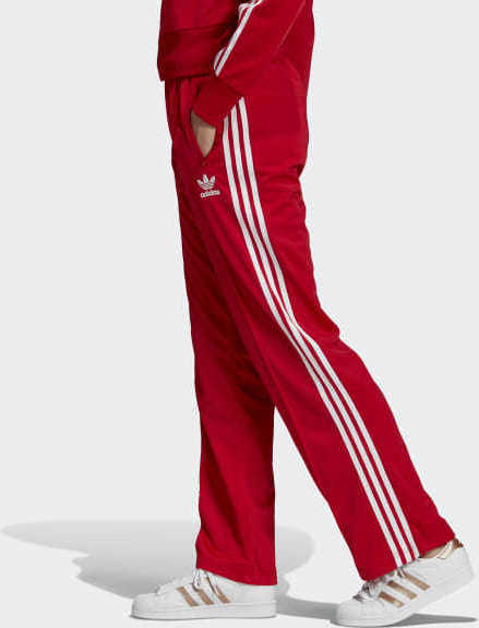 adidas firebird pants red