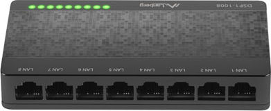 Lanberg DSP1-1008 Unmanaged L2 Switch με 8 Θύρες Gigabit (1Gbps) Ethernet