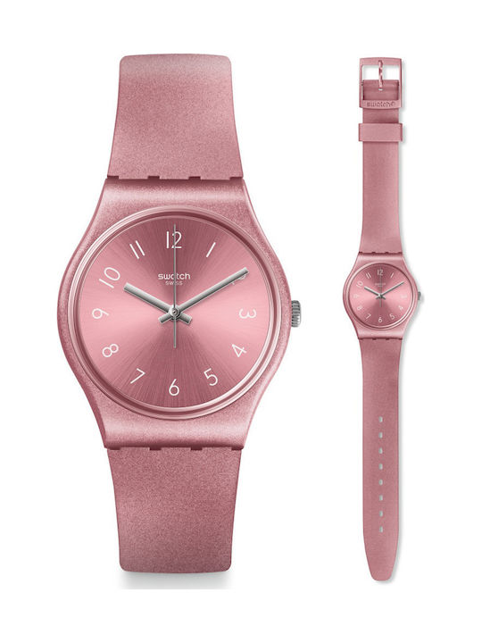 Swatch So Watch with Pink Gold Rubber Strap