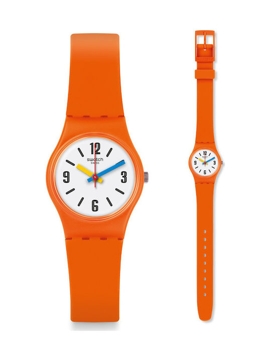 Swatch Sorange Women's Watch with Orange Rubber Strap