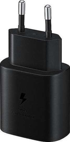 Samsung Charger with USB-C Port and Cable USB-C - USB-C 25W Blacks (EP-TA800X Bulk)