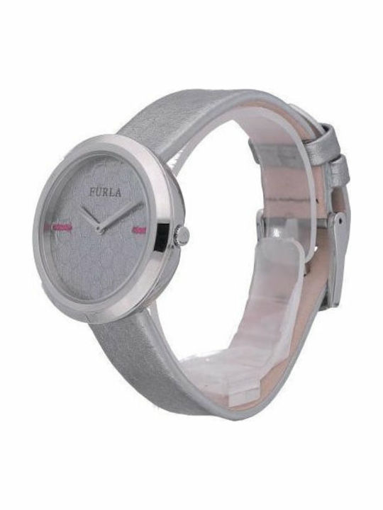 Furla Damen Uhr mit Gray Lederarmband