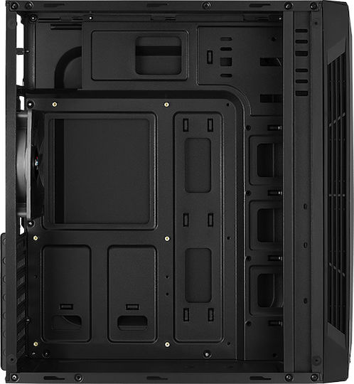 Aerocool Split Gaming Midi Tower Κουτί Υπολογιστή με Πλαϊνό Παράθυρο και RGB Φωτισμό Μαύρο