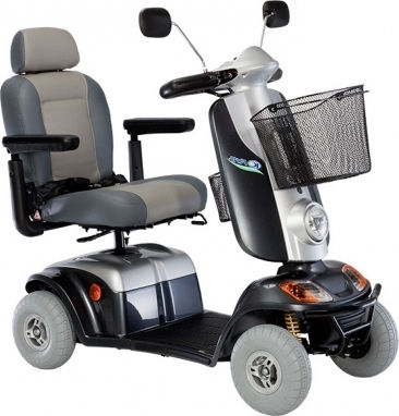 Kymco Healthcare Midi XL Scaun Cu Rotile Scooter Cu Spate Simplu 46cm Negru