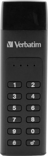 Verbatim Keypad Secure 64GB USB 3.1 Стик с връзка USB-C Черен