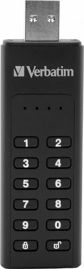 Verbatim Keypad Secure 64GB USB 3.2 Stick Black