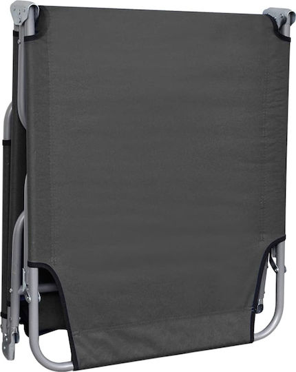 vidaXL Strandliegen Gray Faltbar 189x58x27cm. 1Stück