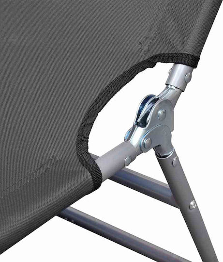 vidaXL Strandliegen Gray Faltbar 189x58x27cm. 1Stück