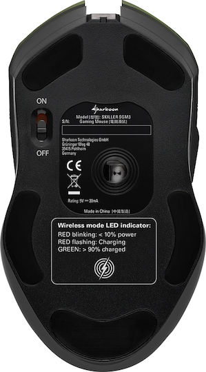 Sharkoon Skiller SGM3 Wireless RGB Gaming Mouse 6000 DPI Black