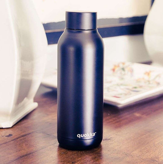 Quokka Solid Bottle Thermos Stainless Steel BPA Free 510ml Black with Mouthpiece