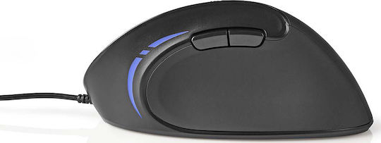 Nedis Wired Ergonomic Vertical Mouse Black