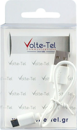 Volte-Tel Regular USB 2.0 to micro USB Cable Λευκό 0.22m (8242687)