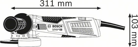 Bosch GWX 17-125 S Τροχός 125mm Ρεύματος 1700W με Ρύθμιση Στροφών