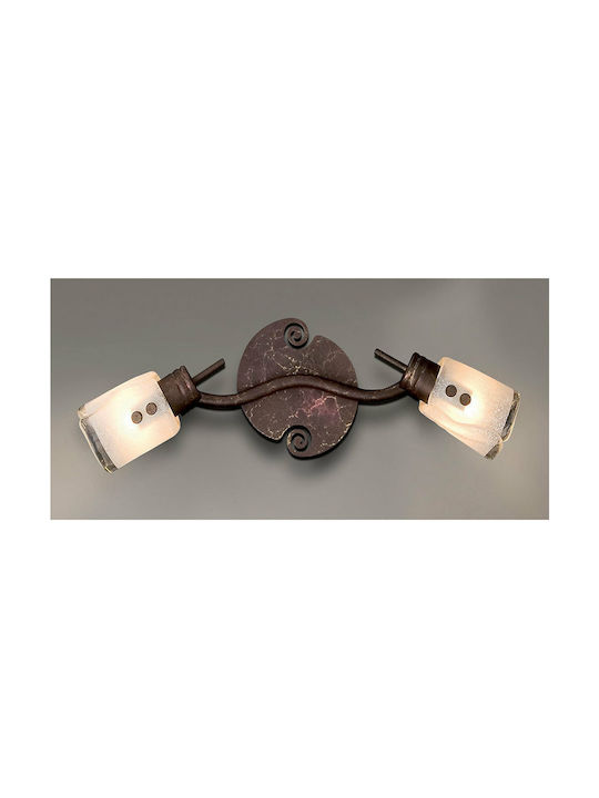 Home Lighting Antique Vechi Aplică de Perete cu Soclu G9 Maro Lățime 33cm