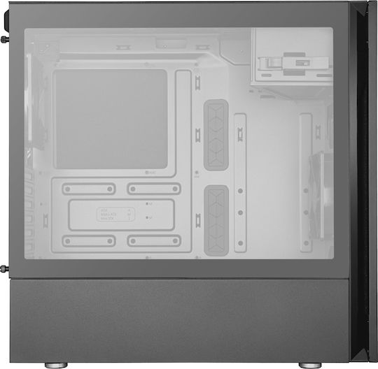 CoolerMaster Silencio S600 TG Геймърско бюро Midi Tower Компютърна кутия със страничен прозорец Черен