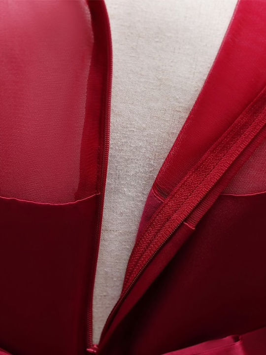 Children's Dress Sleeveless Tulle Burgundy