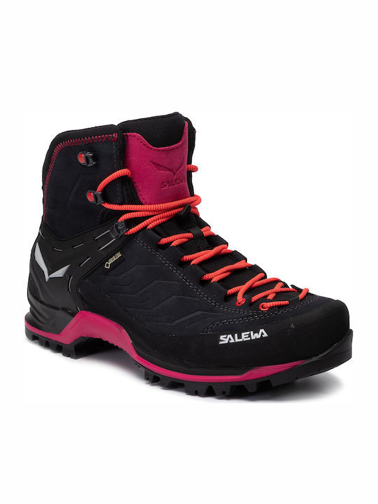 Salewa MTN Trainer Mid GTX Γυναικεία Ορειβατικά Μποτάκια Αδιάβροχα με Μεβράνη Gore-Tex Μαύρα