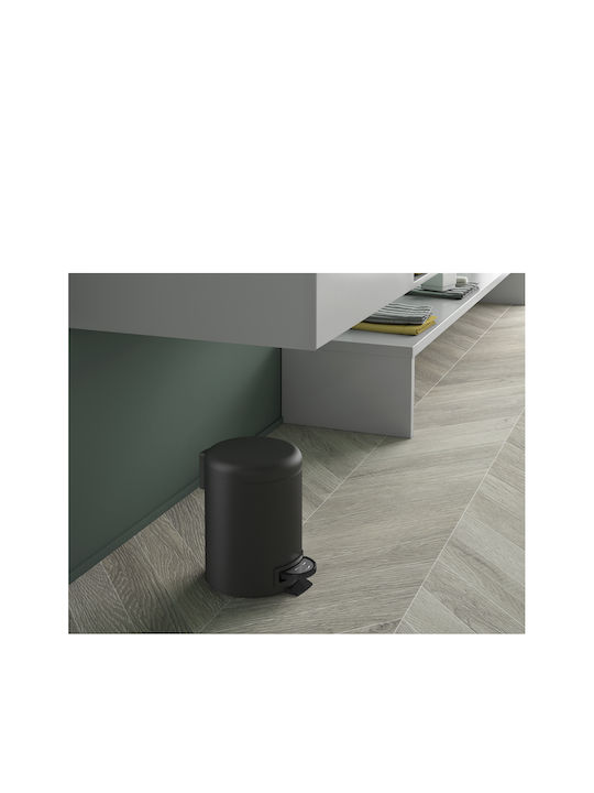Gedy G-Potty Μεταλλικό Καλαθάκι Μπάνιου 5lt Black Matt