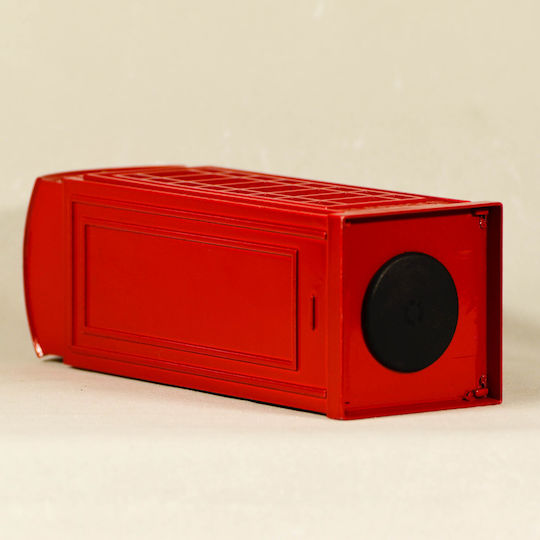 SP Souliotis London Telephone Booth Money Box Metallic Red 6x6x17cm