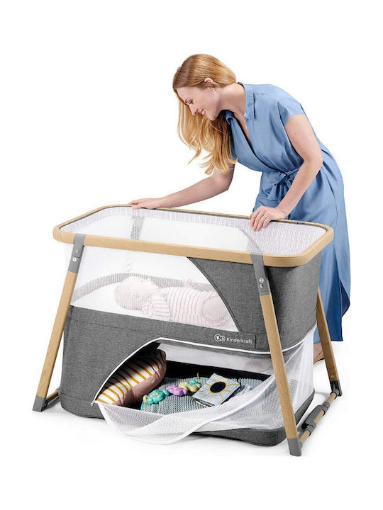 Kinderkraft Sofi 4 in 1 Playpen 2 Levels with Mattress Gray 107x63cm