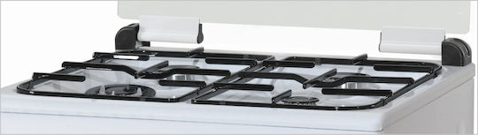 Din Gas 60-GGF40F Aragaz cu Gaz Lichefiat 65lt cu Plite pe Gaz Lichefiat L60cm. White
