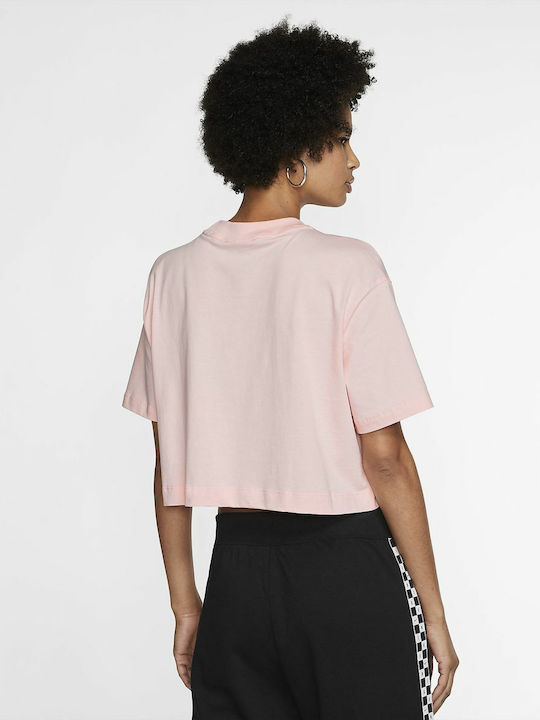 Nike Air Women's Athletic Crop Top Short Sleeve Ecko Pink