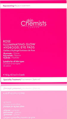 SkinChemists London Rejuvenating Rose Illuminating Glow Hydrogel Eye Pads 5τμχ