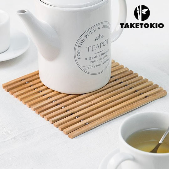 TakeTokio Flexibles Tischset aus Bambus Platzdeckchen Bamboo Beige 18x18cm 1Stück TakeTokio Flexibles Tischset aus Bambus Platzdeckchen Bamboo Beige 18x18cm 1Stück