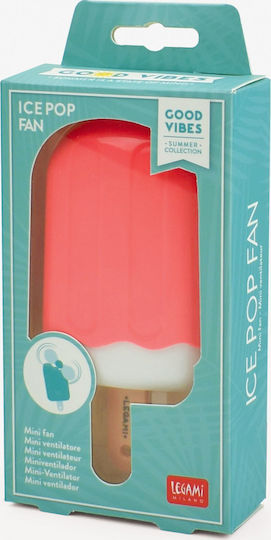 Legami Milano Ice cream mini fan Ανεμιστηράκι Χειρός Μπαταρίας Κόκκινο