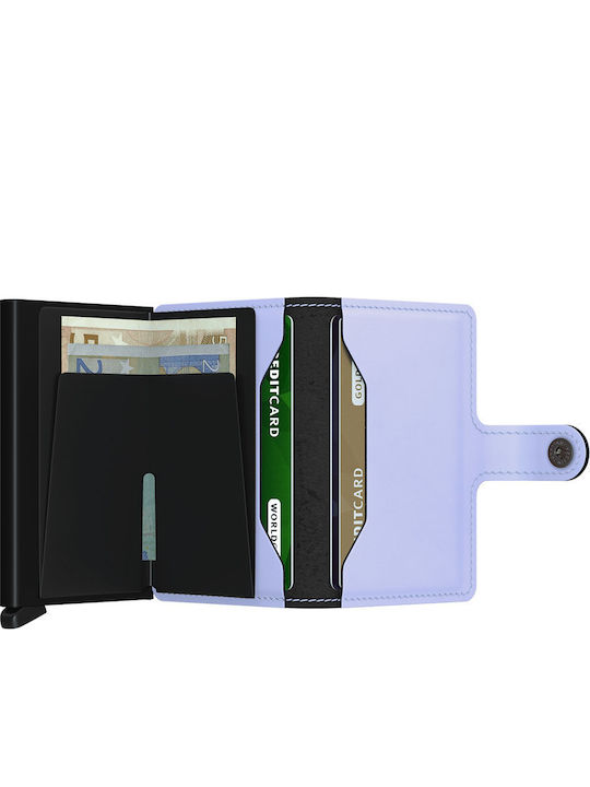 Miniwallet Matte Portofel bărbătesc Carduri cu RFID și mecanism Slide Violet