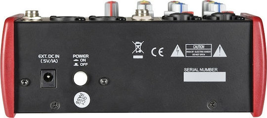 Citronic CSM-4 170.871UK Analoge Konsole 2 Kanäle mit Phantom Power & 2 XLR-Eingänge & Bluetooth