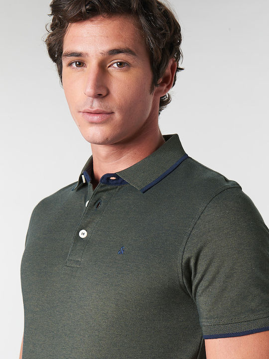 Jack & Jones Bluza Sportivă pentru Bărbați cu Mânecă Scurtă Polo Noapte de măsline