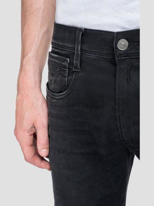 Hyperflex Anbass Men's Jeans Pants Elastic with Slim Tapered Fit Black