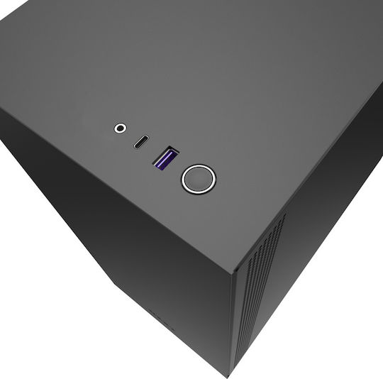 NZXT H510i Gaming Midi Tower Computer Case with Side Window and RGB Lighting Red