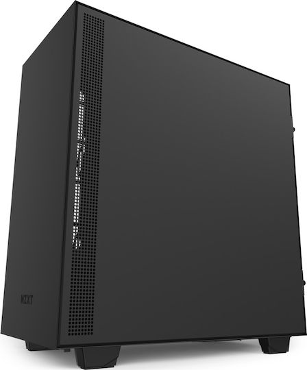 NZXT H510i Gaming Midi Tower Computer Case with Side Window and RGB Lighting Red