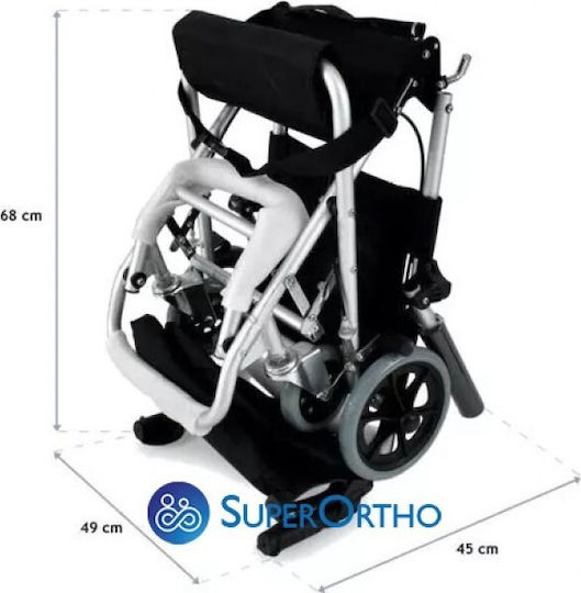 SuperOrtho Scaun Cu Rotile Pliabil Tip De Lumină 36cm ALU456