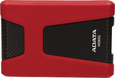 Adata HD650 USB 3.0 Εξωτερικός HDD 1TB 2.5" Κόκκινο