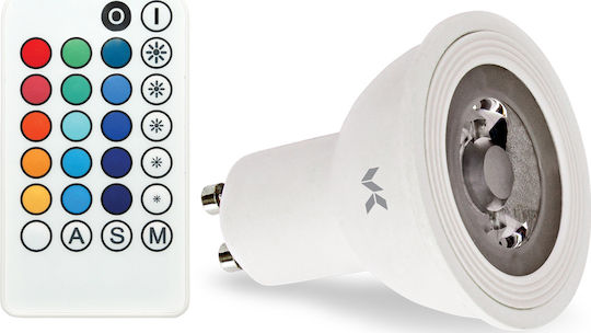 VK Lighting Smart Bulb LED 3W for Socket GU10 and Shape PAR16 RGB Dimmable