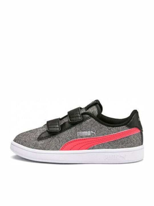 Smash Glitz Glam Kids Sneakers with Scratch Silver
