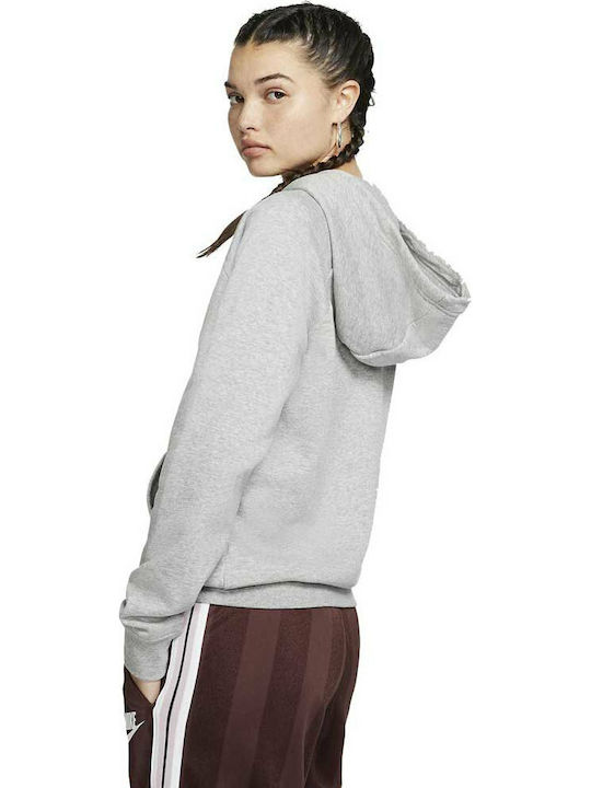 Nike Sportswear Essentials Γυναικείο Φούτερ με Κουκούλα Γκρι